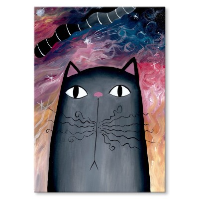 Plakat metalowy Kotek Prezent