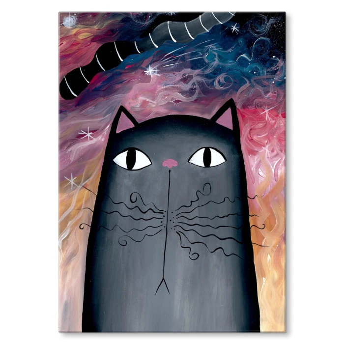 Plakat metalowy Kotek Prezent