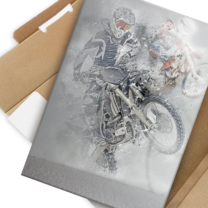 Plakat metalowy Motocross Prezent