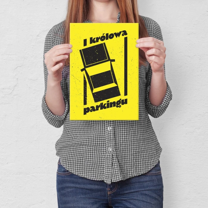 Plakat metalowy Królowa parkingu Prezent