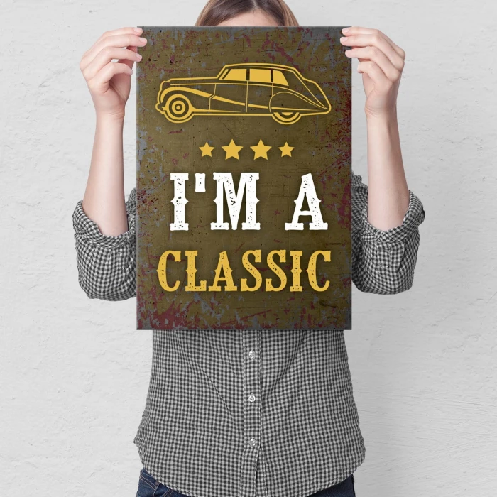 Plakat metalowy Im classic Prezent