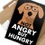 Plakat metalowy Not angry but hungry Prezent