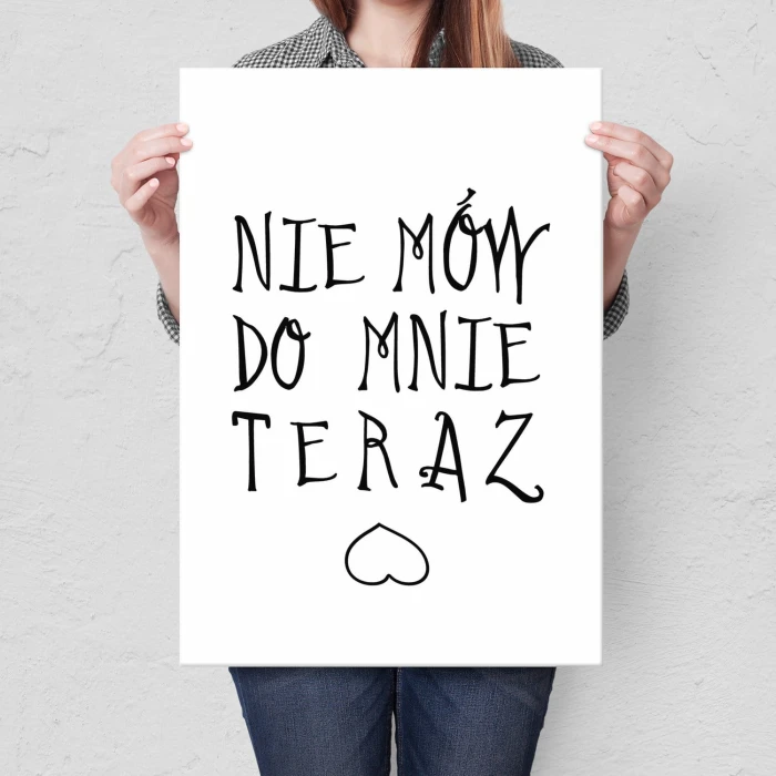 Plakat metalowy Nie mów do mnie teraz Prezent