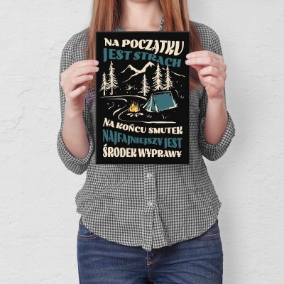 Plakat metalowy Wyprawa Wędrówka Prezent