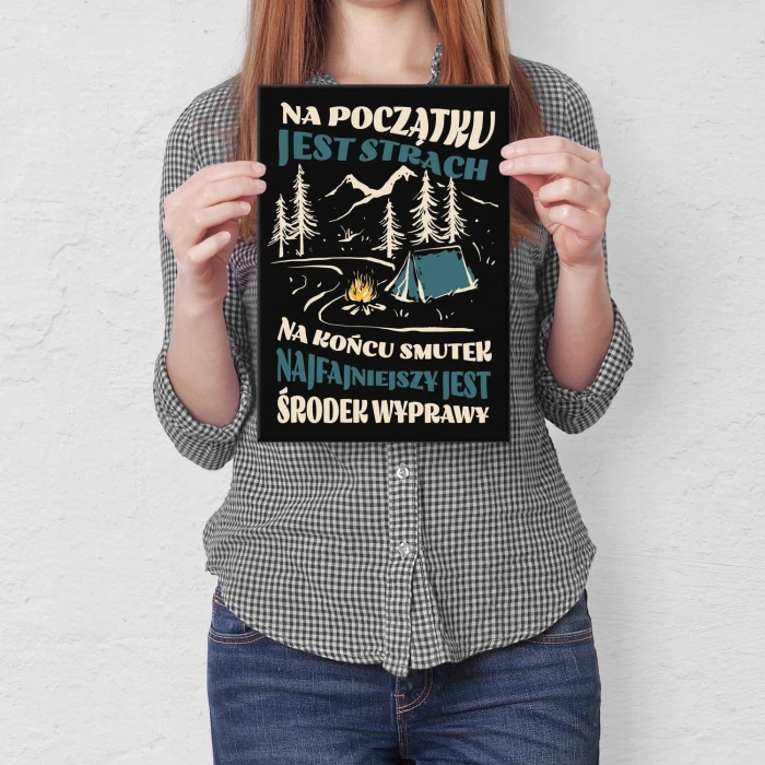 Plakat metalowy Wyprawa Wędrówka Prezent