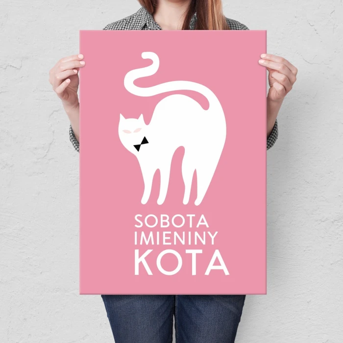 Plakat metalowy Sobota imieniny kota Prezent