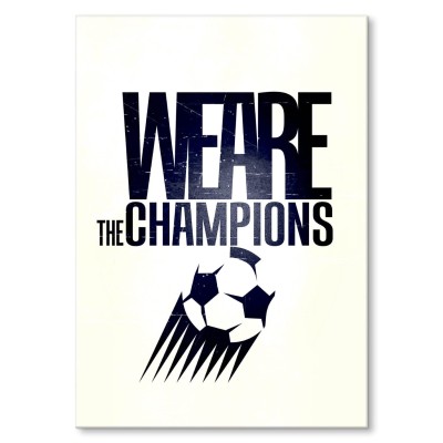 Plakat metalowy We are the champions Prezent