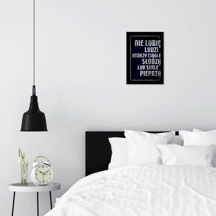Plakat metalowy Nie lubię Prezent