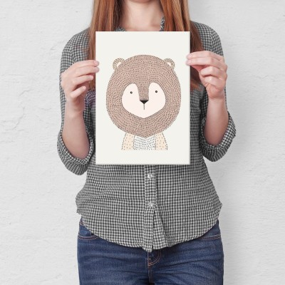 Plakat metalowy Lion cute Prezent