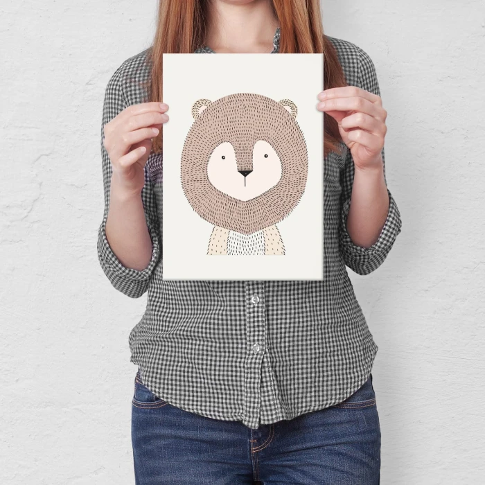Plakat metalowy Lion cute Prezent