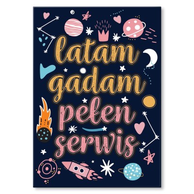 Plakat metalowy Latam gadam pełen serwis Prezent