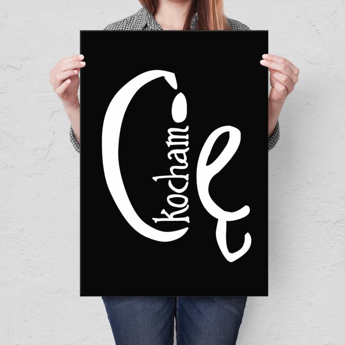 Plakat metalowy Kocham Cię Prezent
