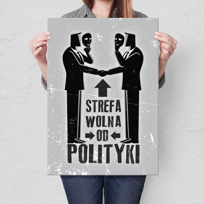 Plakat metalowy Strefa wolna Prezent