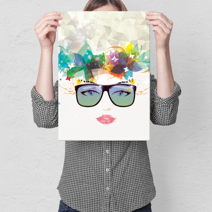 Plakat metalowy Wiosenna kobieta Prezent