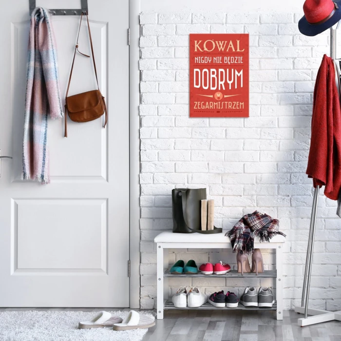 Plakat metalowy Kowal zegarmistrz Prezent