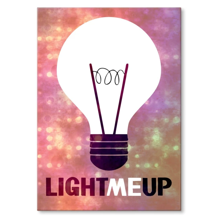 Plakat metalowy Light me up Prezent