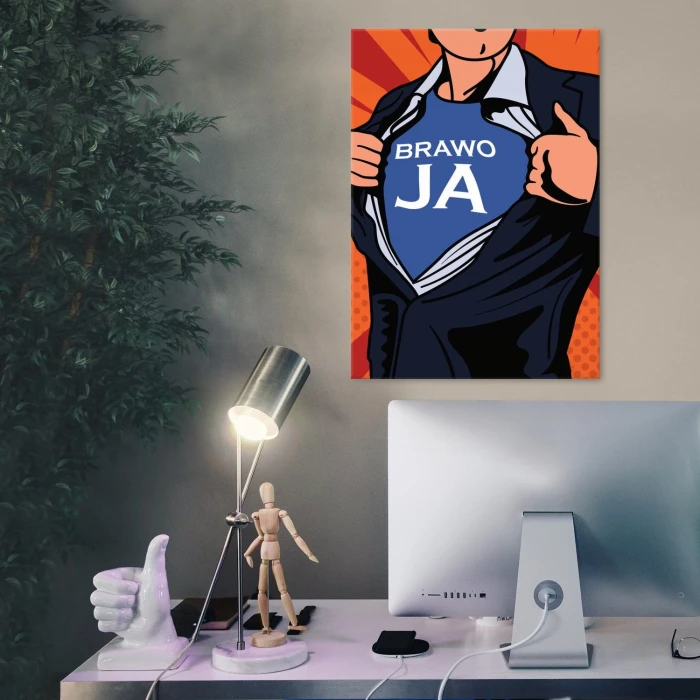 Plakat metalowy Brawo ja Prezent