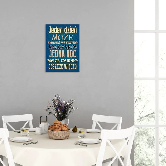 Plakat metalowy Jeden dzień Prezent