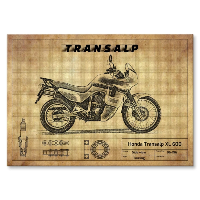 Plakat metalowy Honda Transalp XL 600 Prezent