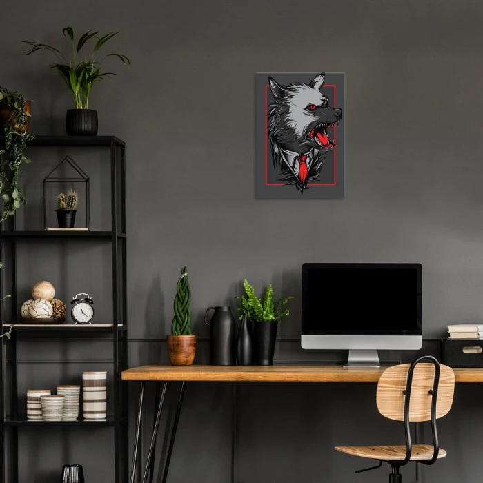 Plakat metalowy Wilk z mafii Prezent