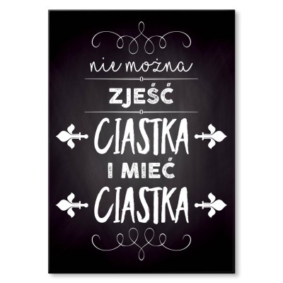 Plakat metalowy Ciastka Prezent