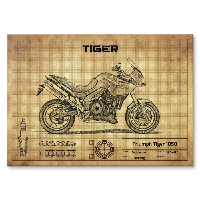 Plakat metalowy Triumph Tiger 1050 Prezent