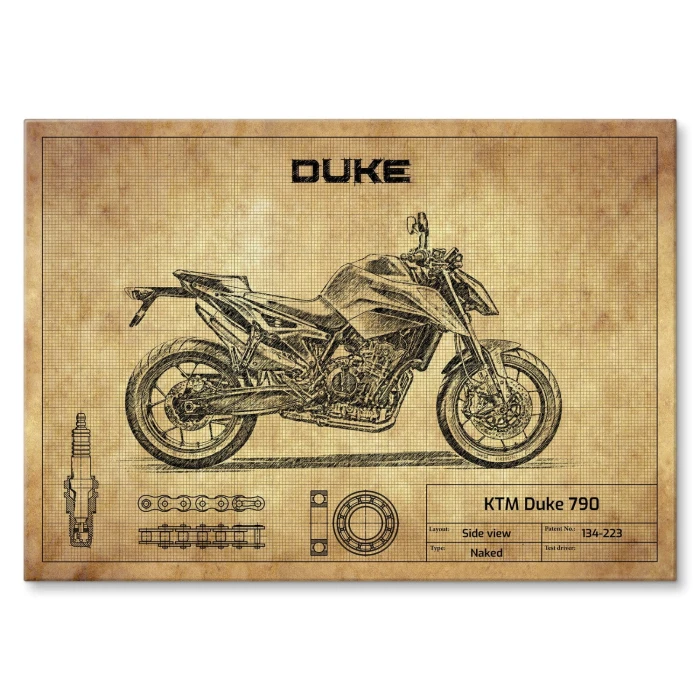 Plakat metalowy KTM Duke 790 Prezent
