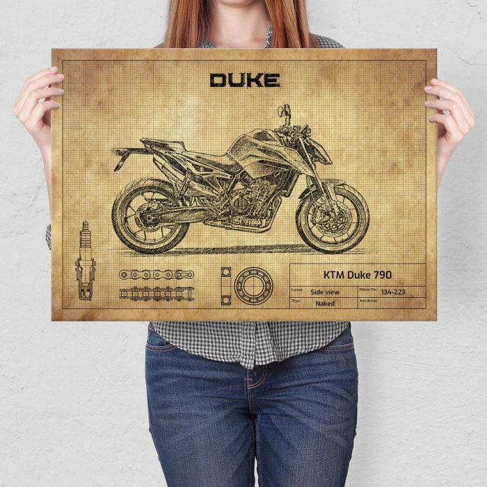Plakat metalowy KTM Duke 790 Prezent