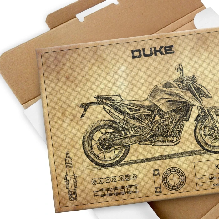 Plakat metalowy KTM Duke 790 Prezent