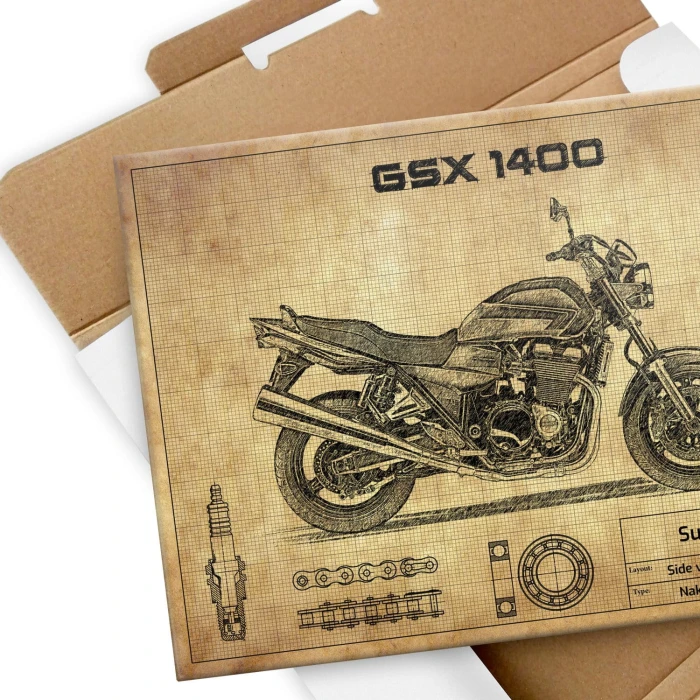 Plakat metalowy Suzuki GSX 1400 Prezent