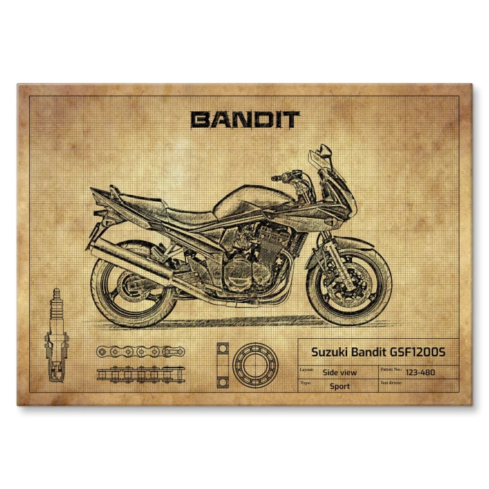 Plakat metalowy Suzuki Bandit GSF1200S Prezent