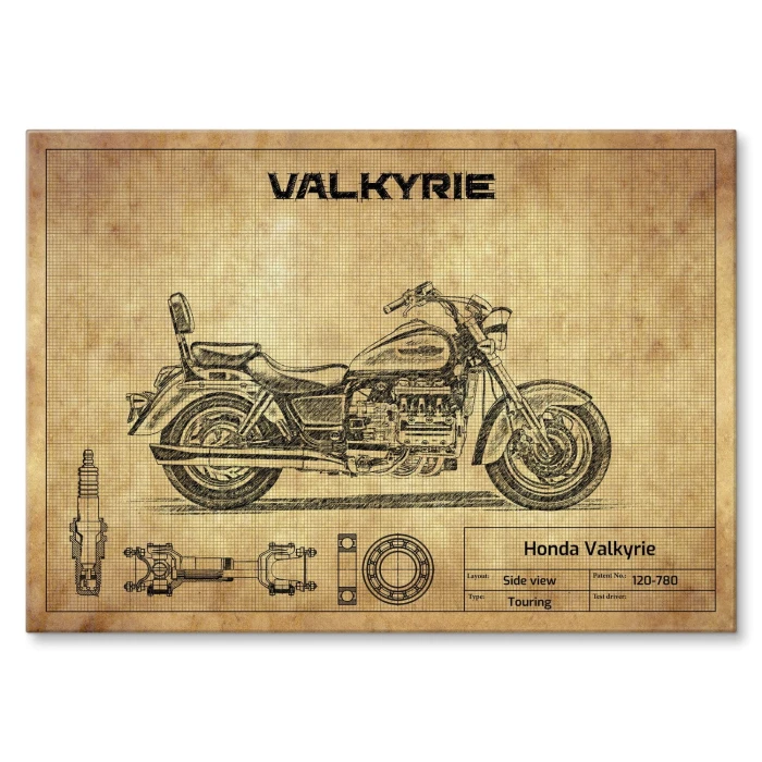 Plakat metalowy Honda Valkyrie Prezent