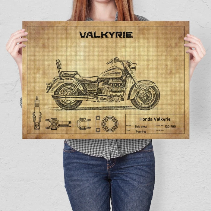 Plakat metalowy Honda Valkyrie Prezent