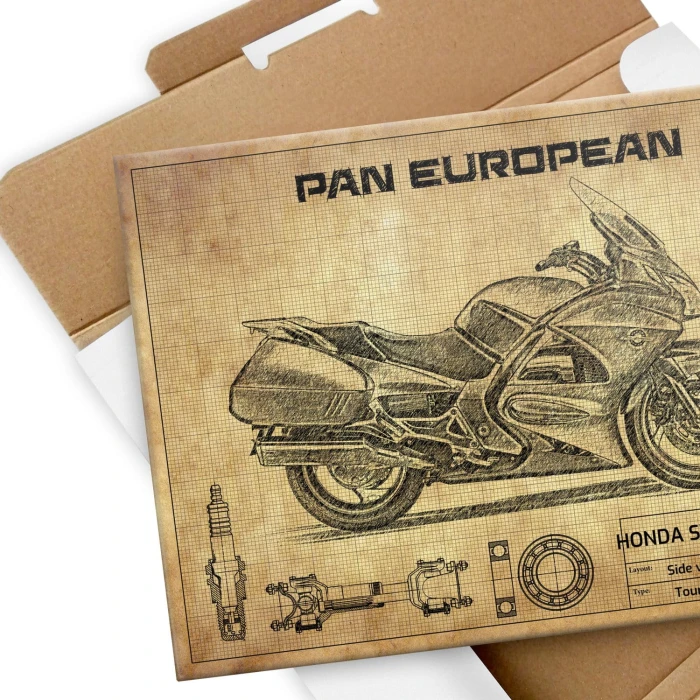 Plakat metalowy HONDA ST 1300 Pan European Prezent