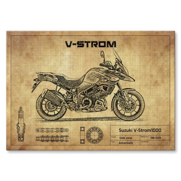 Plakat metalowy Suzuki V-Strom1000 Prezent