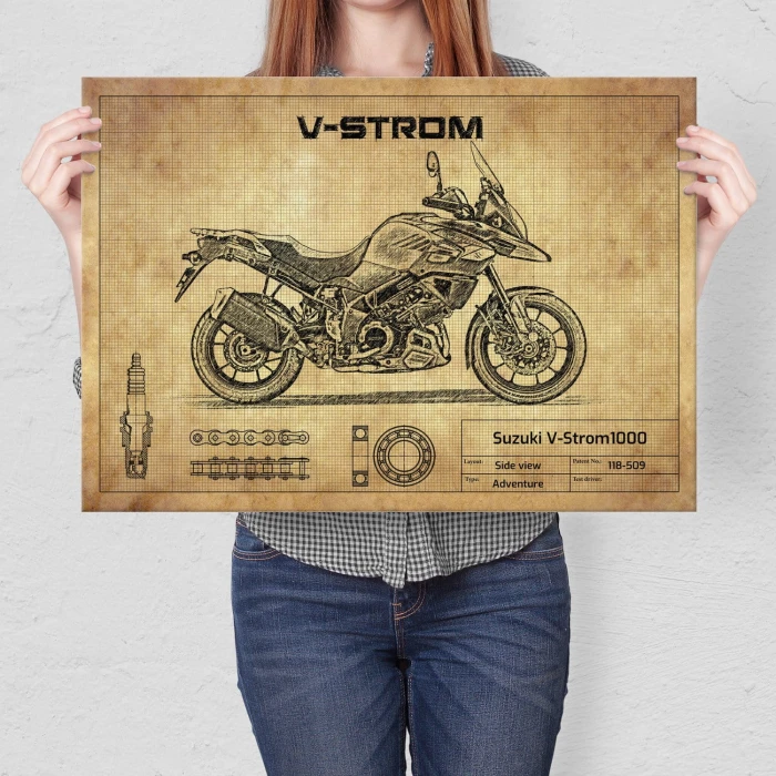 Plakat metalowy Suzuki V-Strom1000 Prezent