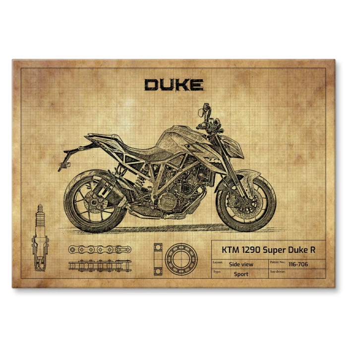 Plakat metalowy KTM 1290 Super Duke R Prezent