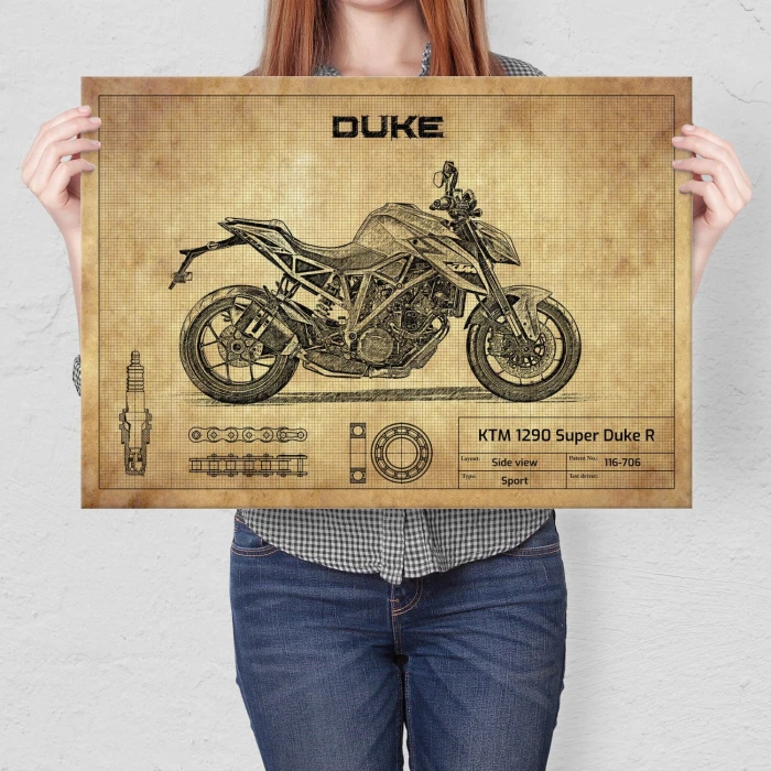 Plakat metalowy KTM 1290 Super Duke R Prezent