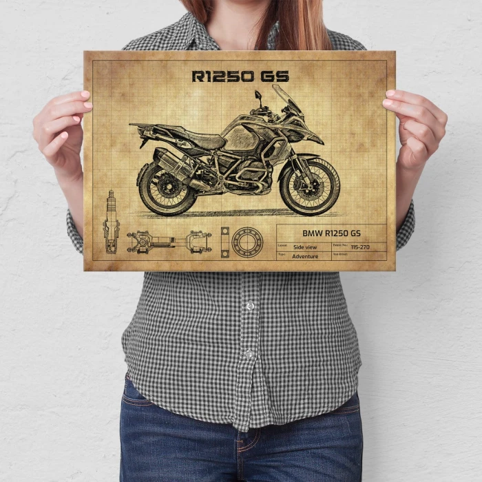 Plakat metalowy BMW R1250 GS Prezent