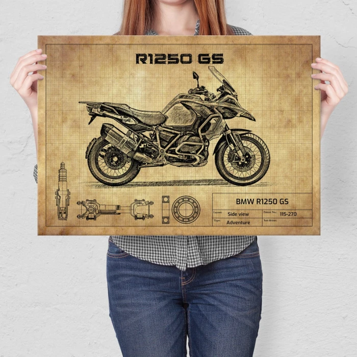 Plakat metalowy BMW R1250 GS Prezent