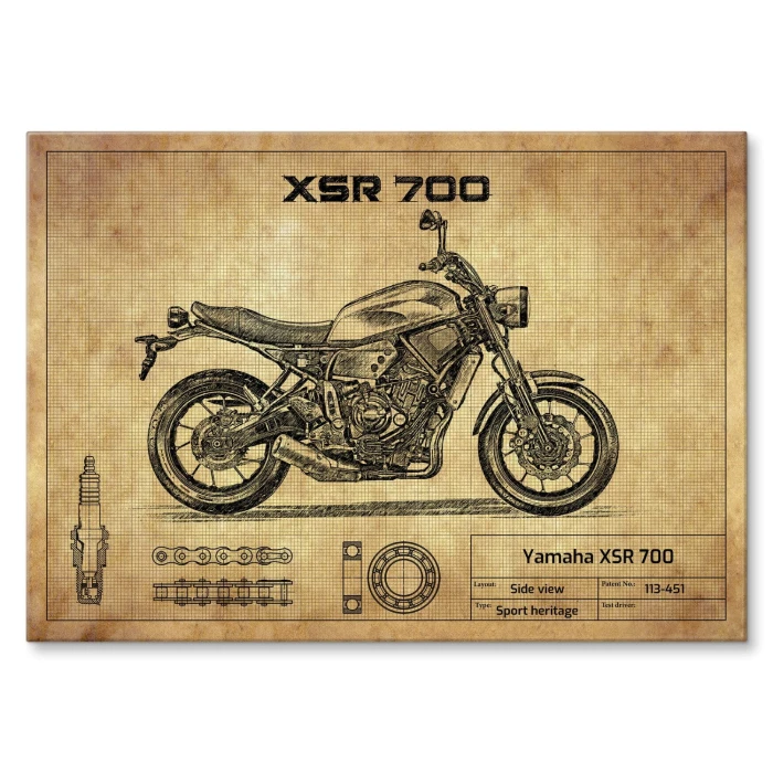 Plakat metalowy Yamaha XSR 700 Prezent