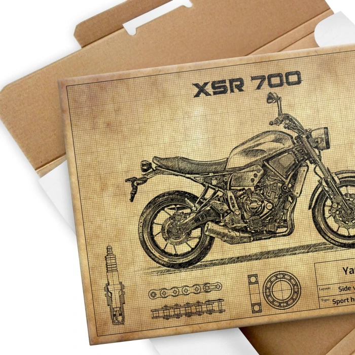Plakat metalowy Yamaha XSR 700 Prezent