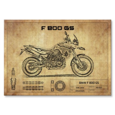Plakat metalowy BMW F 800 GS Prezent