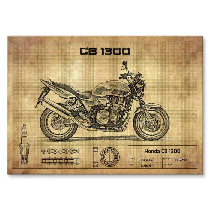 Plakat metalowy Honda CB 1300 Prezent