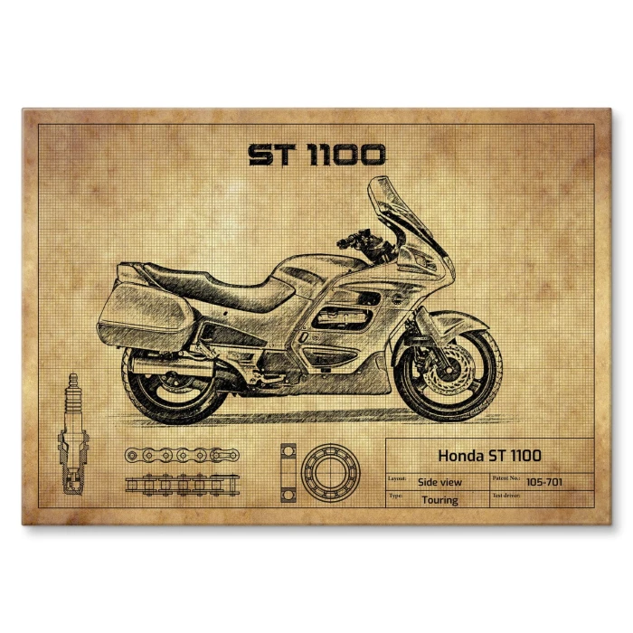 Plakat metalowy Honda ST 1100 Prezent