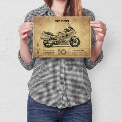 Plakat metalowy Honda ST 1100 Prezent