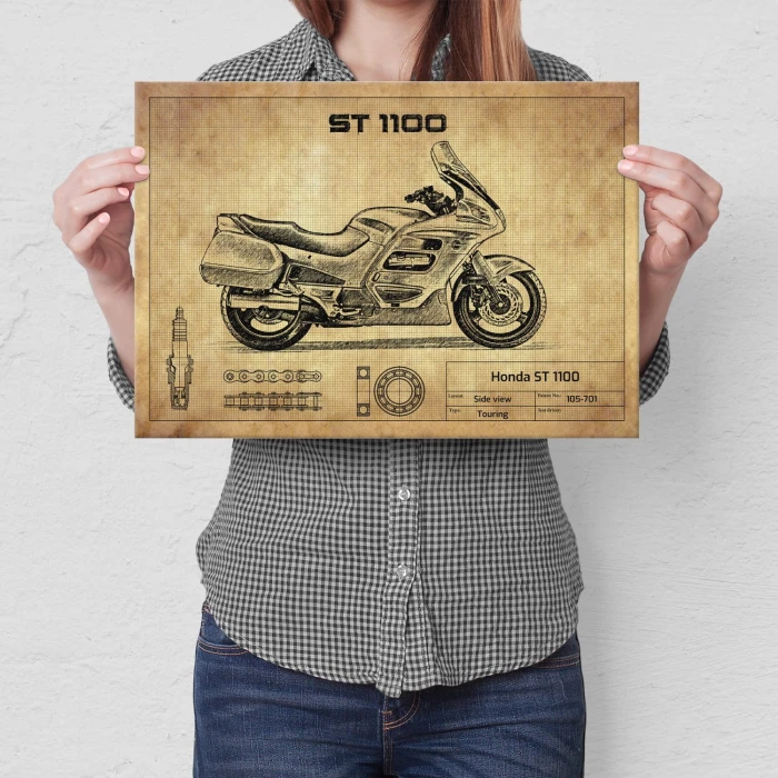 Plakat metalowy Honda ST 1100 Prezent