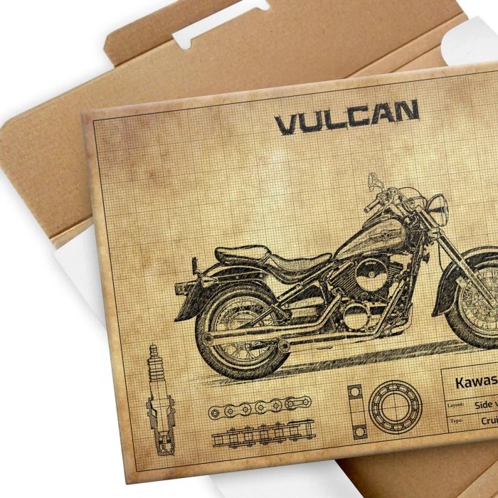 Plakat metalowy Kawasaki VN 800 Classic Prezent