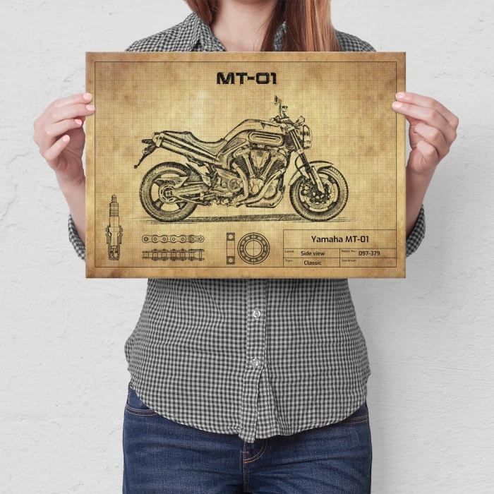 Plakat metalowy Yamaha MT-01 Prezent
