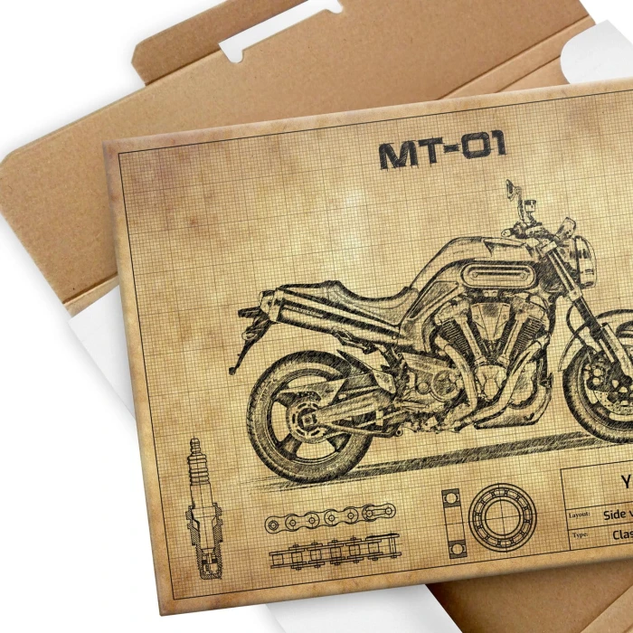 Plakat metalowy Yamaha MT-01 Prezent